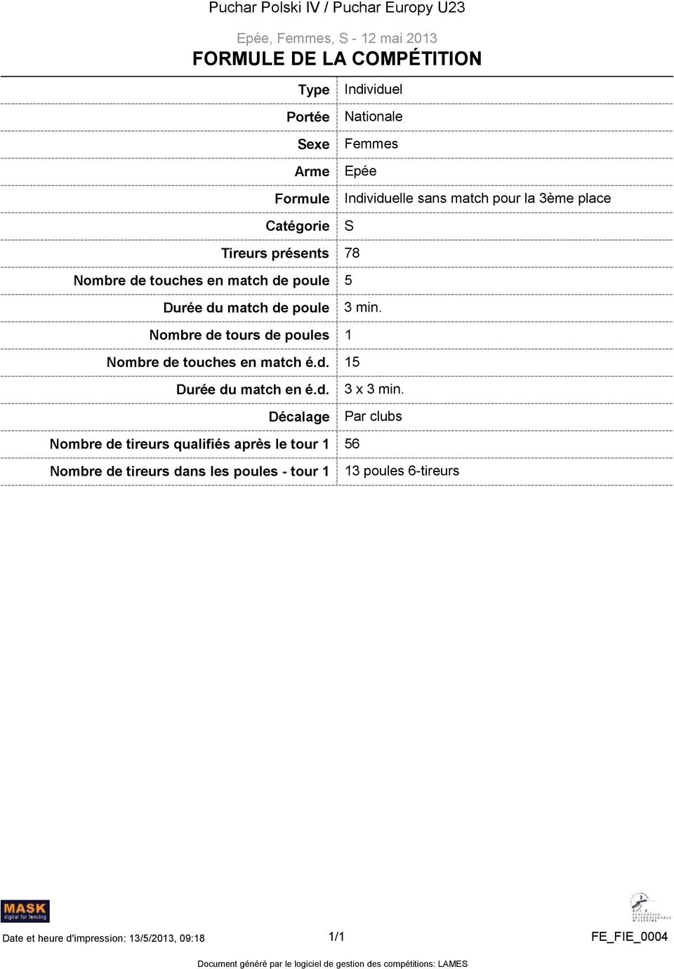 poule Nombre de