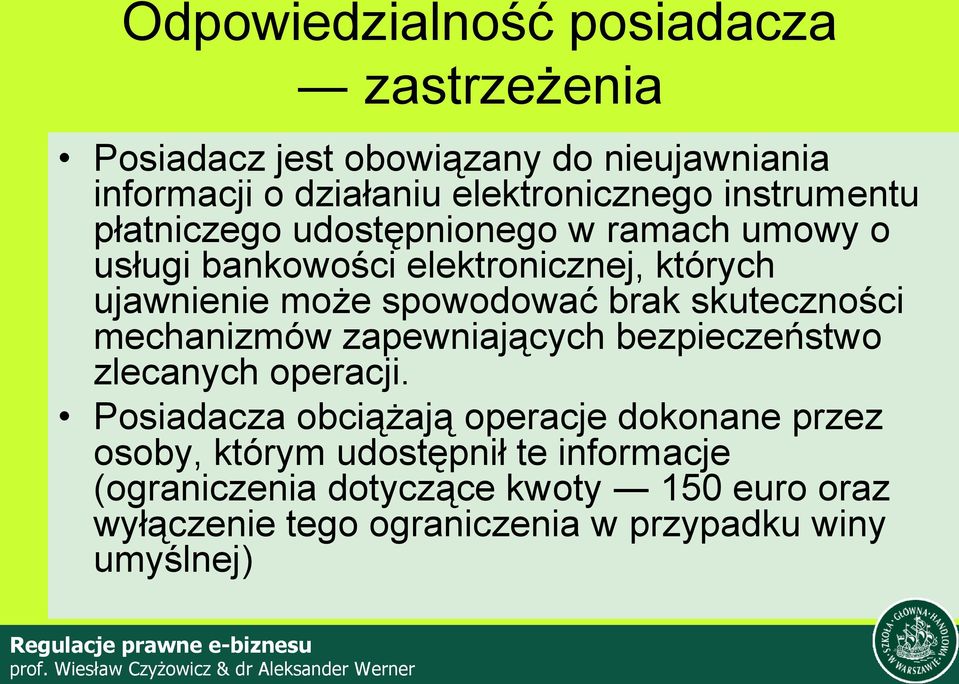 brak skuteczności mechanizmów zapewniających bezpieczeństwo zlecanych operacji.