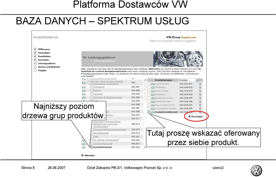 Tutaj proszę wskazać oferowany przez siebie