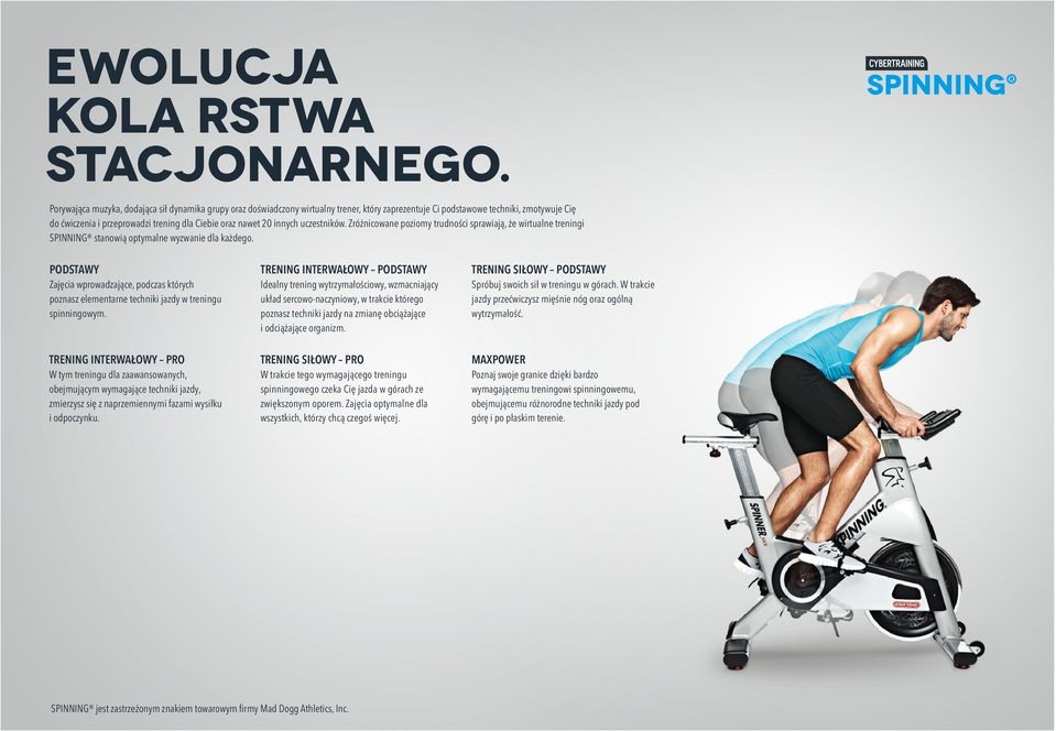 innych uczestników. Zróżnicowane poziomy trudności sprawiają, że wirtualne treningi SPINNING stanowią optymalne wyzwanie dla każdego.