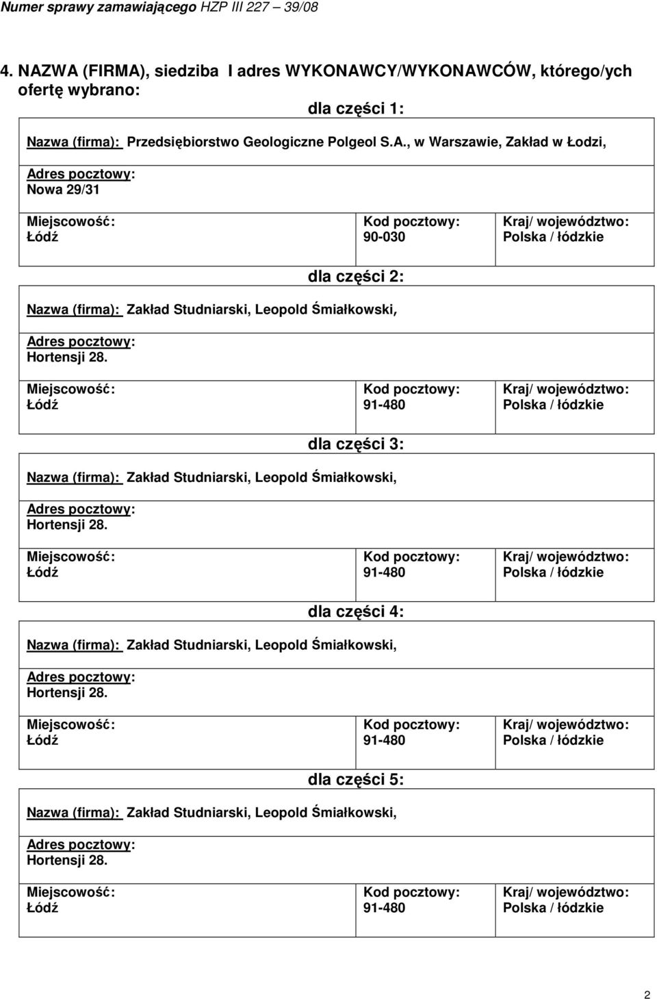 Przedsiębiorstwo Geologiczne Polgeol S.A.