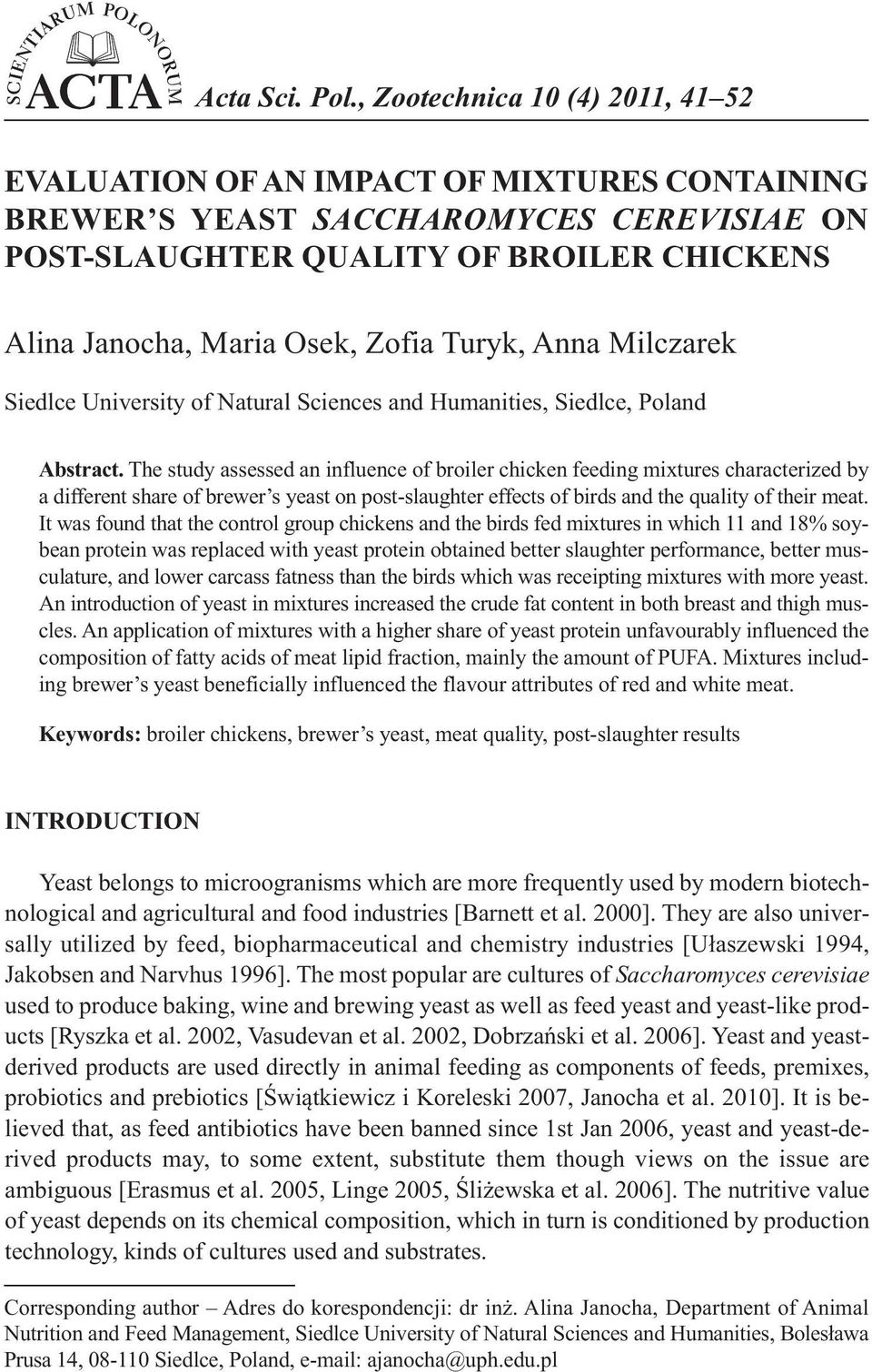 Turyk, Anna Milczarek Siedlce University of Natural Sciences and Humanities, Siedlce, Poland Abstract.