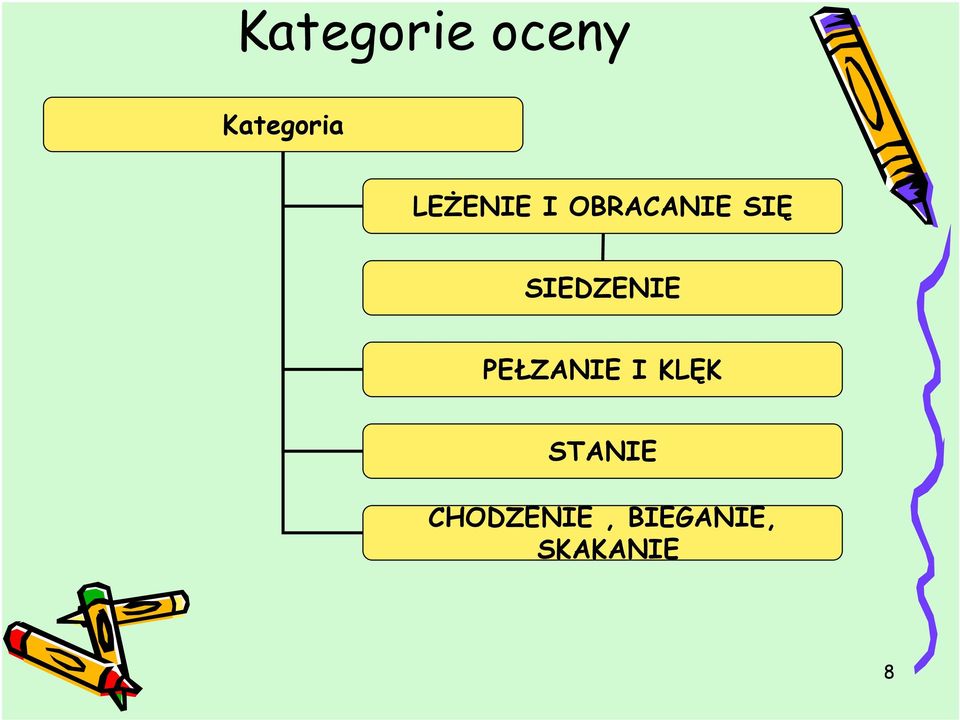 SIEDZENIE PEŁZANIE I KLĘK