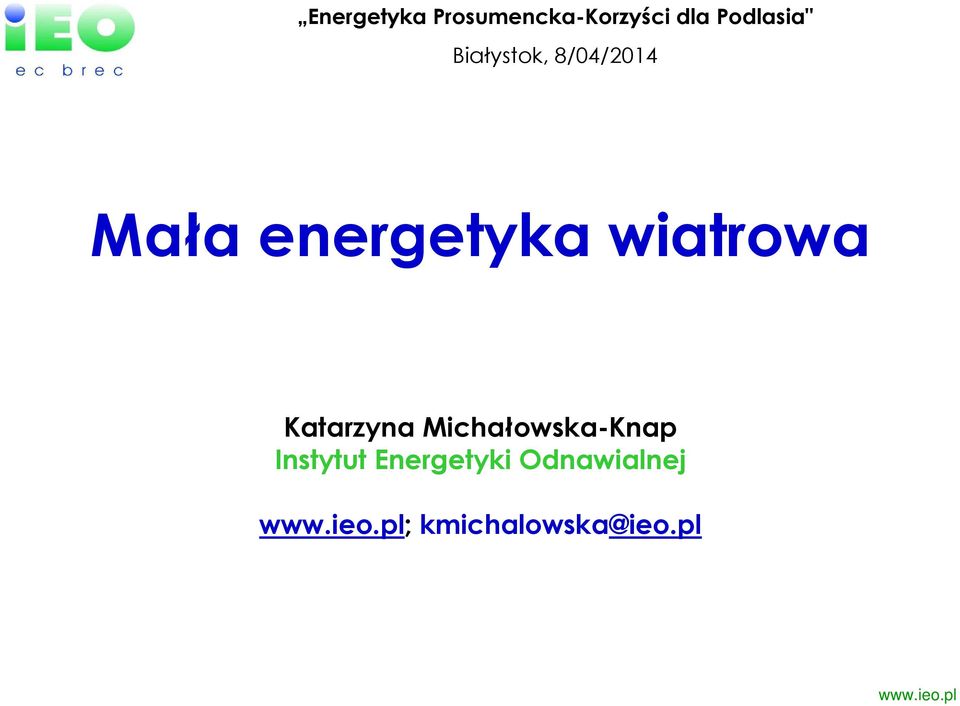 energetyka wiatrowa Katarzyna
