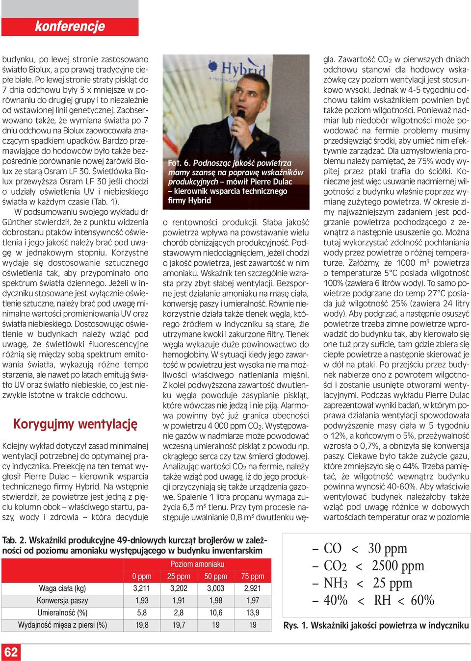 Zaobserwowano także, że wymiana światła po 7 dniu odchowu na Biolux zaowocowała znaczącym spadkiem upadków.