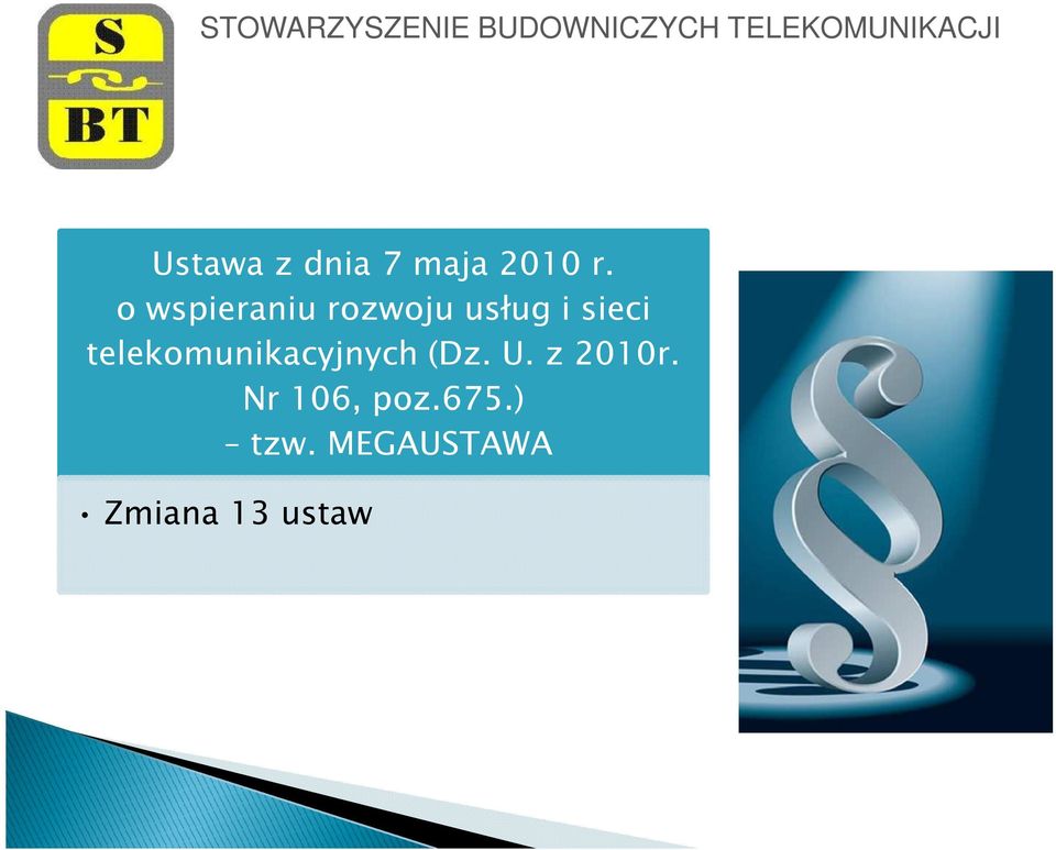 telekomunikacyjnych (Dz. U. z 2010r.