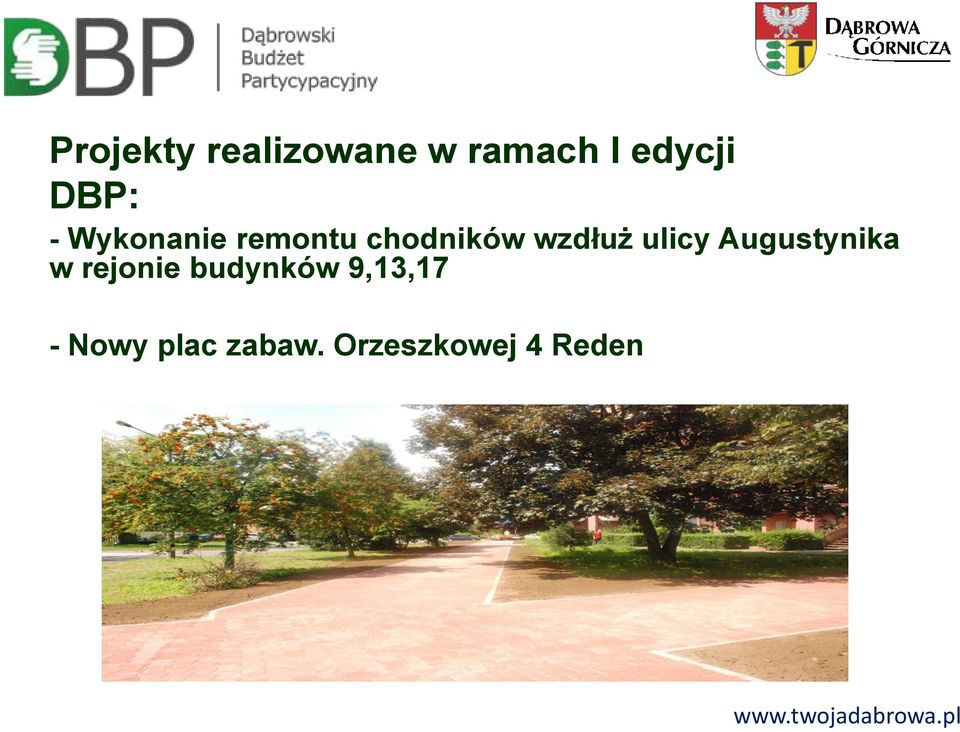 wzdłuż ulicy Augustynika w rejonie