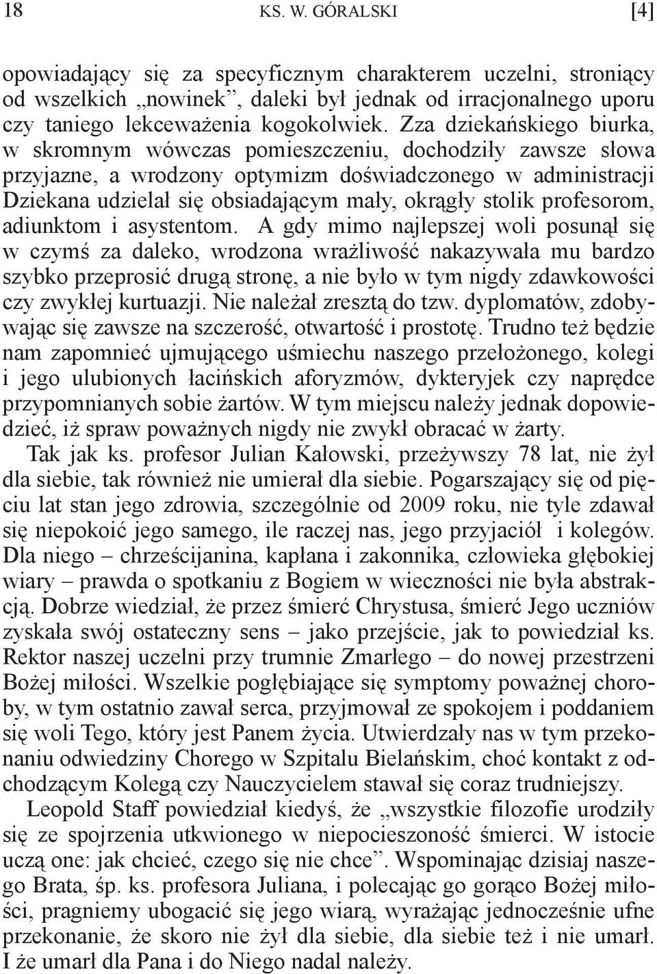 stolik profesorom, adiunktom i asystentom.