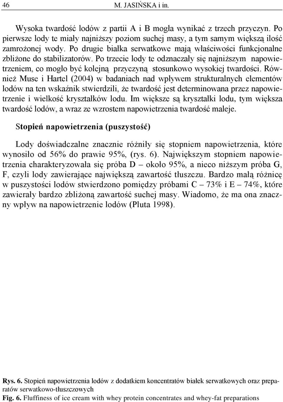 Po trzecie lody te odznaczały się najniższym napowietrzeniem, co mogło być kolejną przyczyną stosunkowo wysokiej twardości.