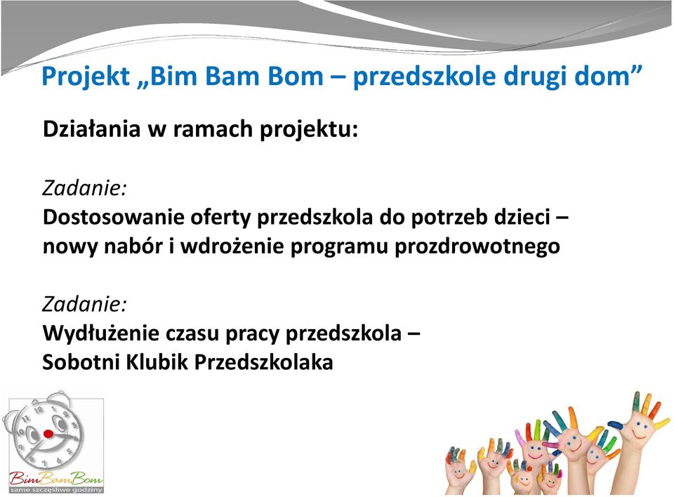 wdrożenie programu prozdrowotnego Zadanie: