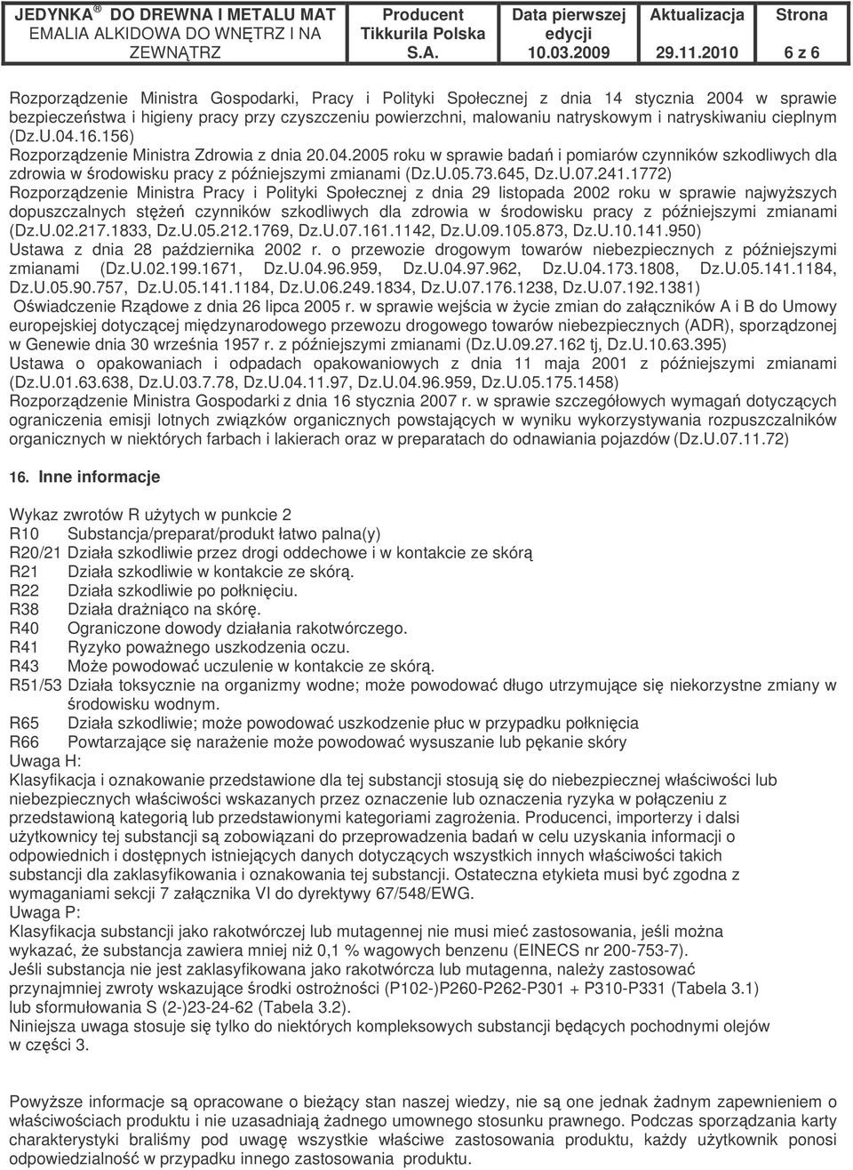 U.05.73.645, Dz.U.07.241.