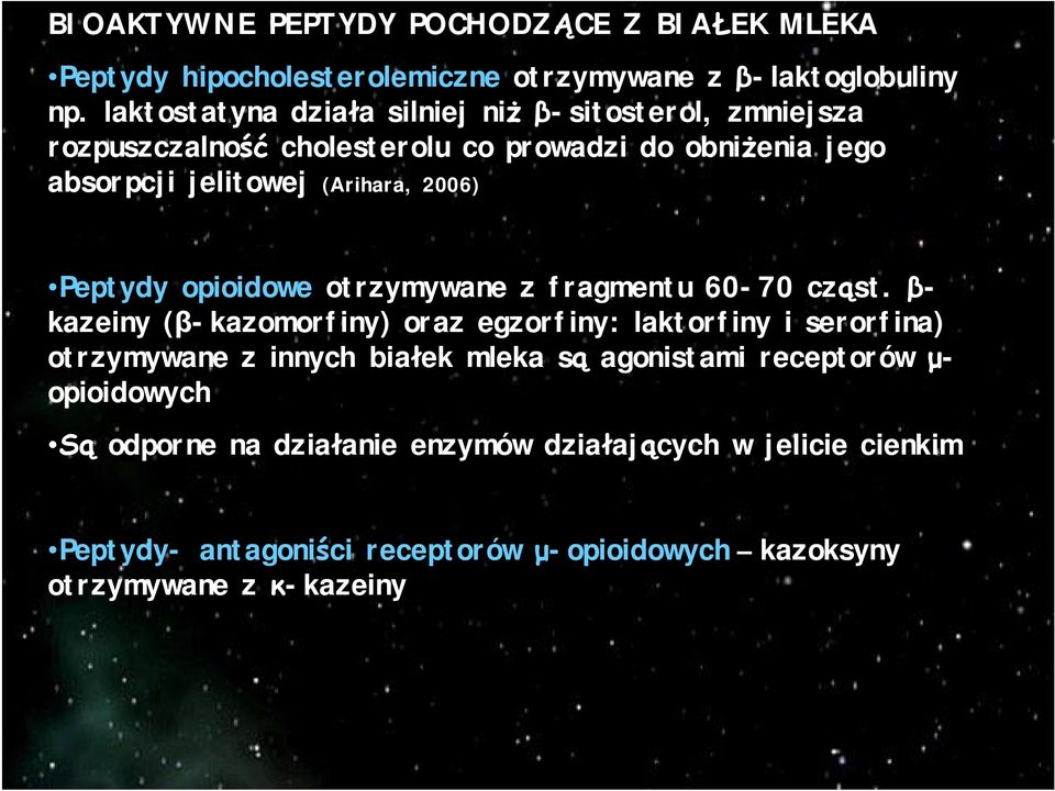 Peptydy opioidowe otrzymywane z fragmentu 60-70 cz st.