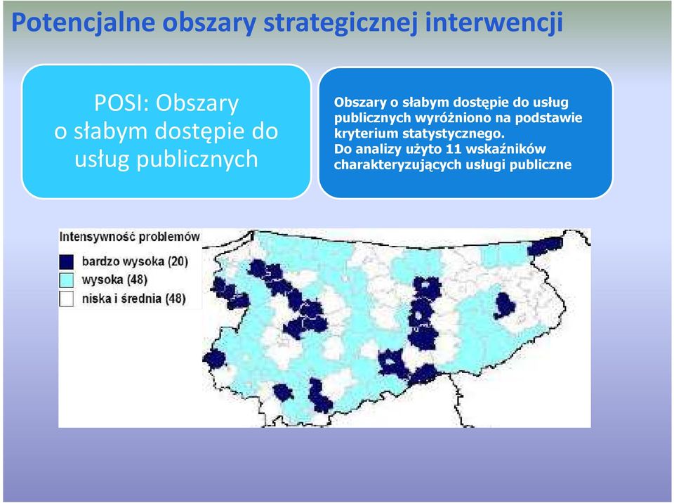 wyróżniono na podstawie kryterium statystycznego.