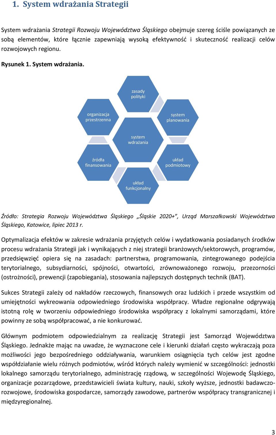 zasady polityki organizacja przestrzenna system planowania system wdrażania źródła finansowania układ podmiotowy układ funkcjonalny Źródło: Strategia Rozwoju Województwa Śląskiego Śląskie 2020+,