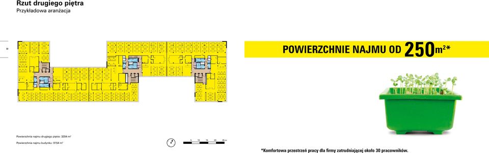 2 5 10 15 20 25 m Powierzchnia najmu budynku: 9154 m 2