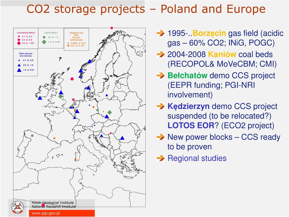 (RECOPOL& MoVeCBM; CMI) Bełchatów demo CCS project (EEPR funding; PGI-NRI involvement)