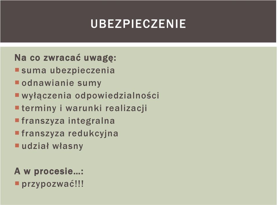 odpowiedzialności terminy i warunki realizacji