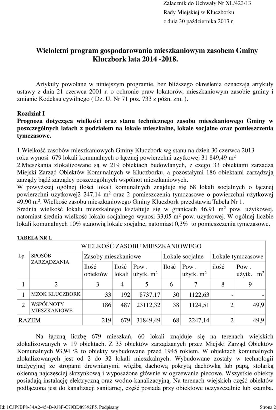 o ochronie praw lokatorów, mieszkaniowym zasobie gminy i zmianie Kodeksu cywilnego ( Dz. U. Nr 71 poz. 733 z póżn. zm. ).