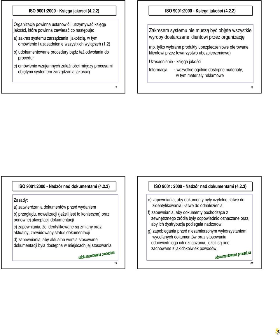 2) Organizacja powinna ustanowić i utrzymywać księgę jakości, która powinna zawierać co następuje: a) zakres systemu zarządzania jakością, w tym omówienie i uzasadnienie wszystkich wyłączeń (1.