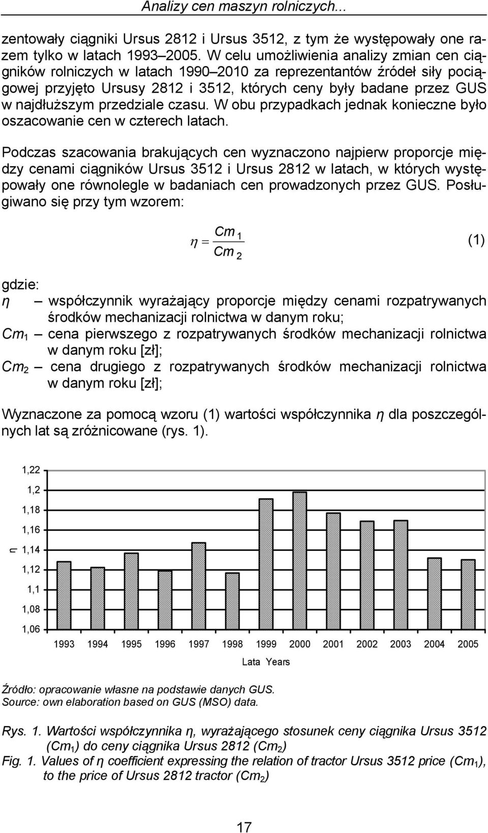 przedziale czasu. W obu przypadkach jednak konieczne było oszacowanie cen w czterech latach.