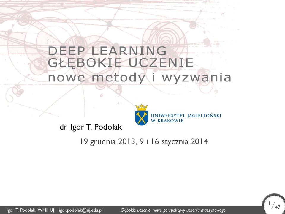 igorpodolak@ujedupl Głębokie uczenie,