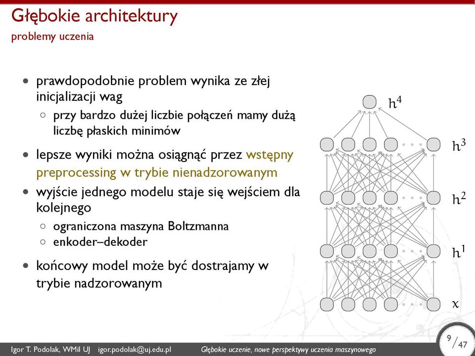 modelu staje się wejściem dla kolejnego ograniczona maszyna Boltzmanna enkoder dekoder końcowy model może być dostrajamy w trybie
