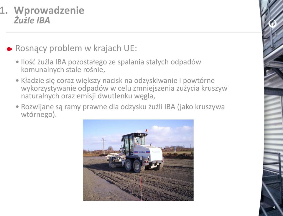 odzyskiwanie i powtórne wykorzystywanie odpadów w celu zmniejszenia zużycia kruszyw