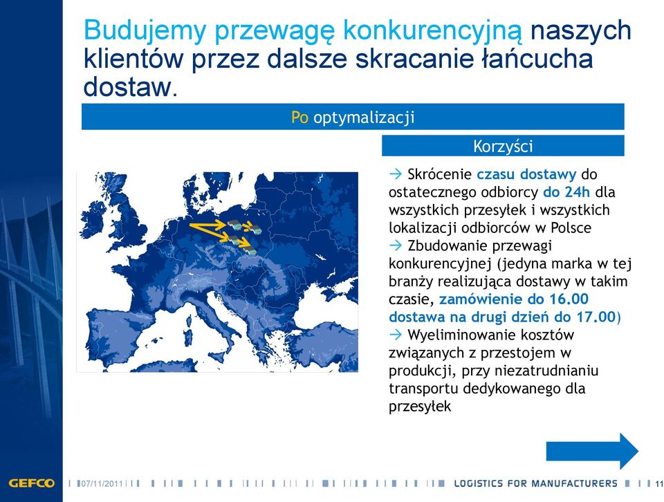 lokalizacji odbiorców w Polsce Zbudowanie przewagi konkurencyjnej (jedyna marka w tej branży realizująca dostawy w takim