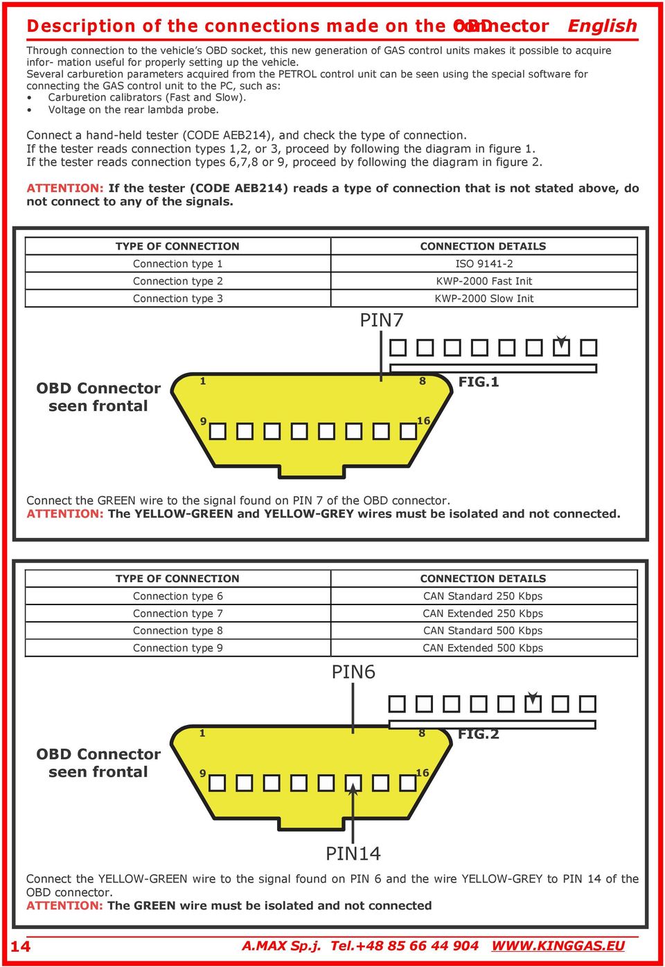 Several carburetion parameters acquired from the PETROL control unit can be seen using the special software for connecting the GAS control unit to the PC, such as: Carburetion calibrators (Fast and