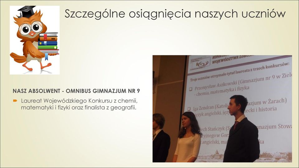 Laureat Wojewódzkiego Konkursu z chemii,
