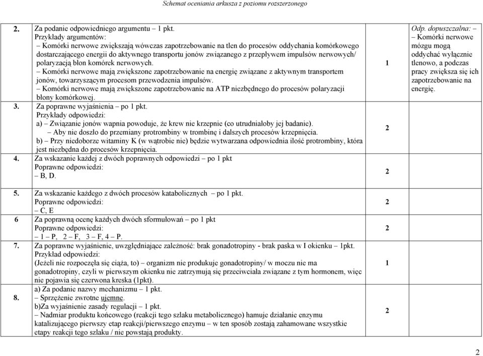 impulsów nerwowych/ polaryzacją błon komórek nerwowych. Komórki nerwowe mają zwiększone zapotrzebowanie na energię związane z aktywnym transportem jonów, towarzyszącym procesom przewodzenia impulsów.