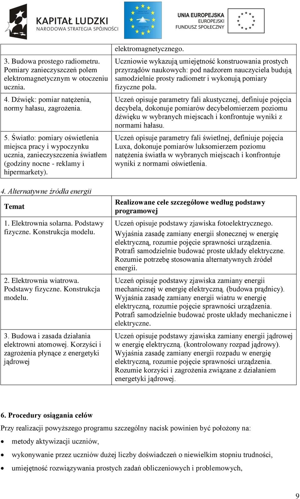 Podstawy fizyczne. Konstrukcja modelu. 2. Elektrownia wiatrowa. Podstawy fizyczne. Konstrukcja modelu. 3. Budowa i zasada działania elektrowni atomowej.