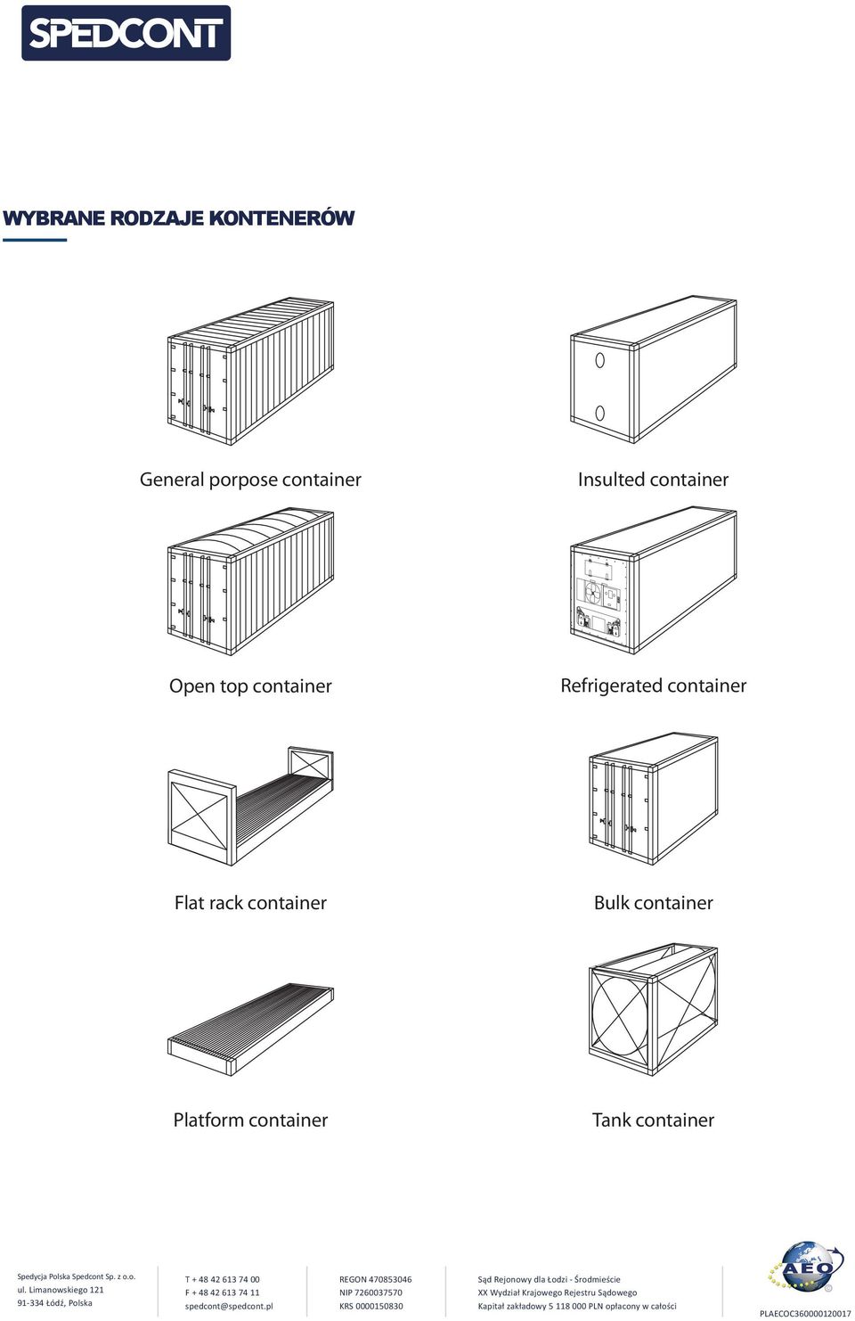 container Refrigerated container Flat rack