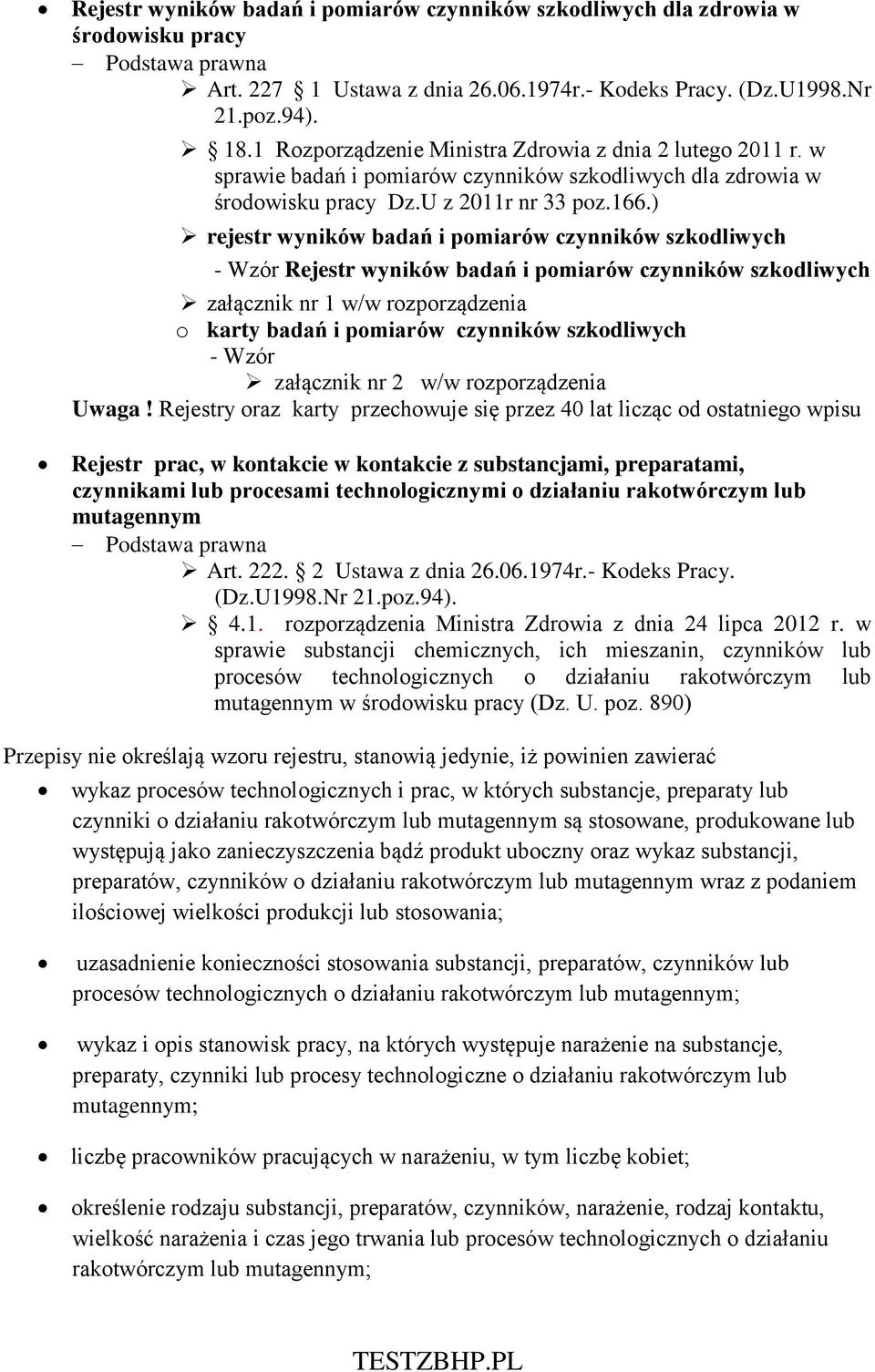 ) rejestr wyników badań i pomiarów czynników szkodliwych - Wzór Rejestr wyników badań i pomiarów czynników szkodliwych załącznik nr 1 w/w rozporządzenia o karty badań i pomiarów czynników szkodliwych