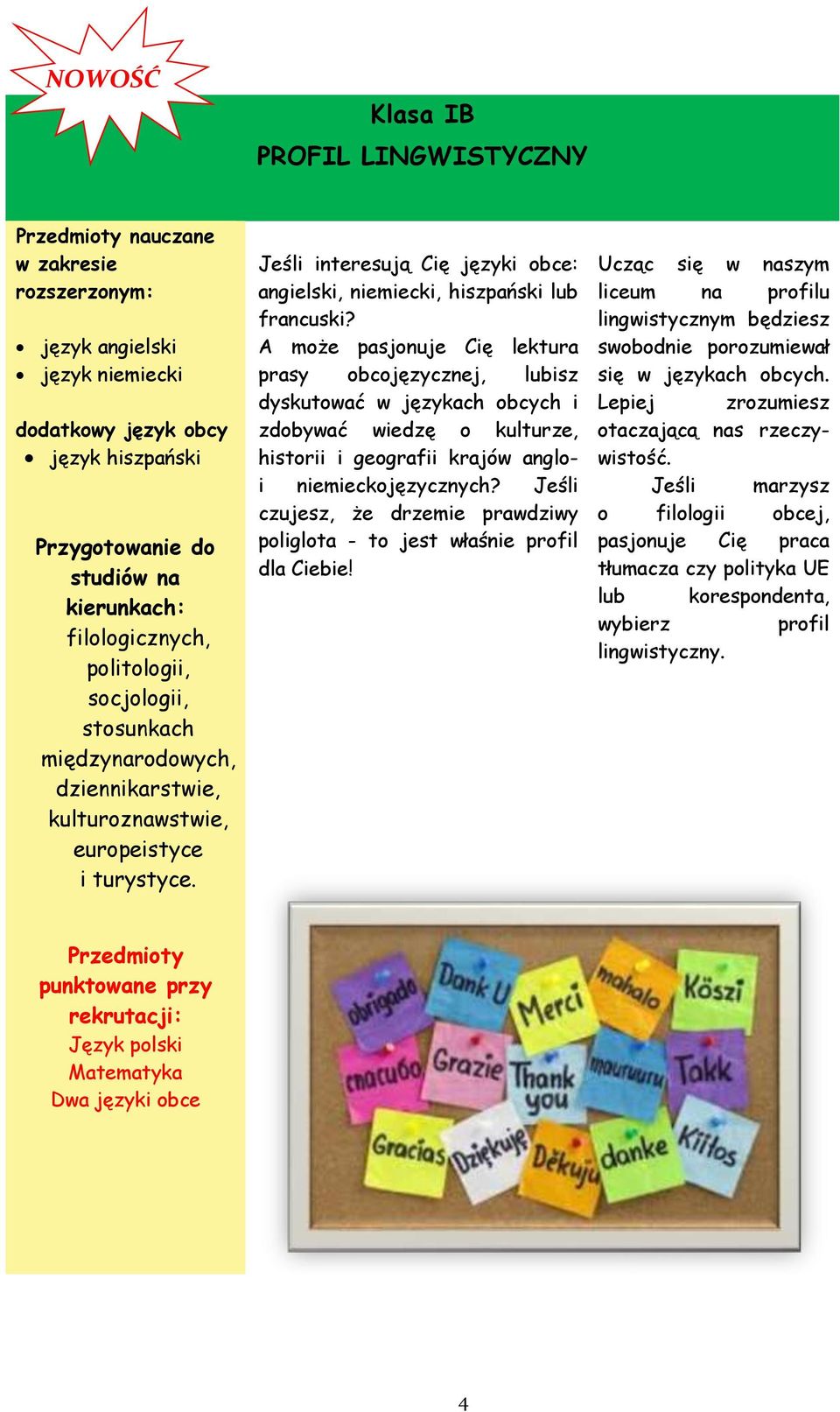 Jeśli interesują Cię języki obce: angielski, niemiecki, hiszpański lub francuski?