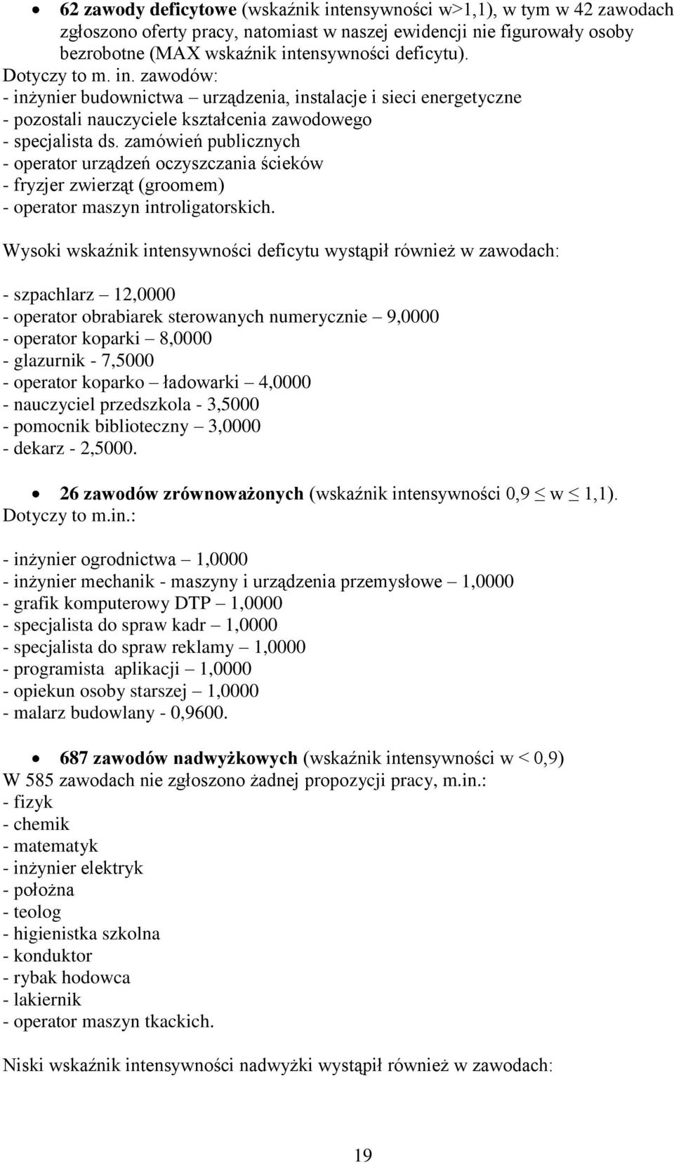 zamówień publicznych - operator urządzeń oczyszczania ścieków - fryzjer zwierząt (groomem) - operator maszyn introligatorskich.