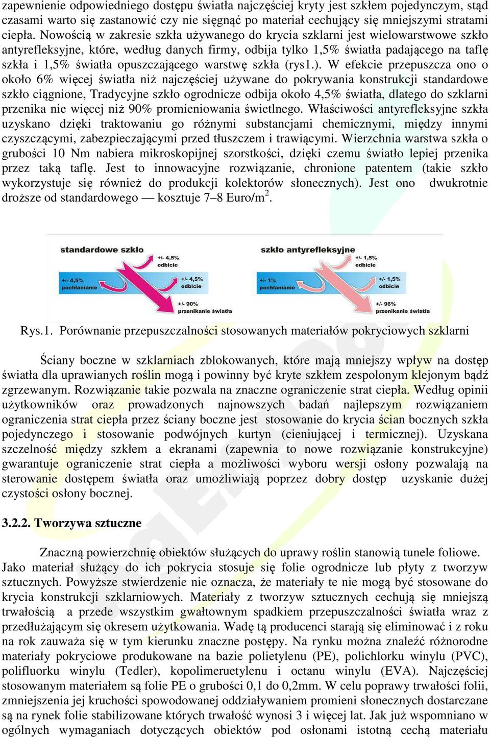 opuszczającego warstwę szkła (rys1.).