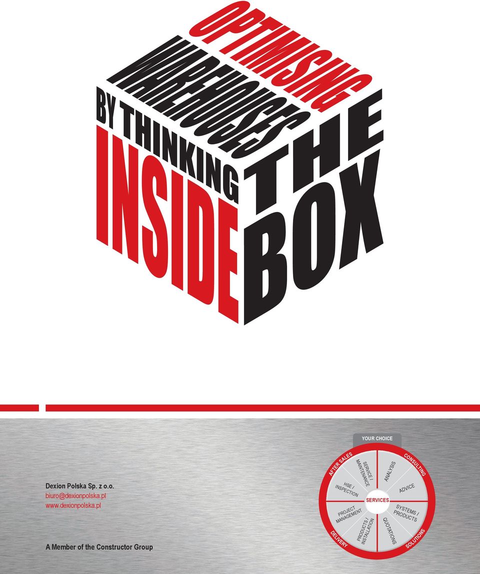 DELIVERY SERVICE / MAINTENANCE PROJECT MANAGEMENT PRODUCTS /