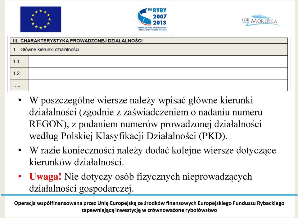Klasyfikacji Działalności (PKD).