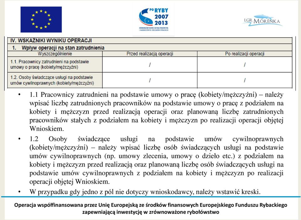 2 Osoby świadczące usługi na podstawie umów cywilnoprawnych (kobiety/mężczyźni) należy wpisać liczbę osób świadczących usługi na podstawie umów cywilnoprawnych (np. umowy zlecenia, umowy o dzieło etc.