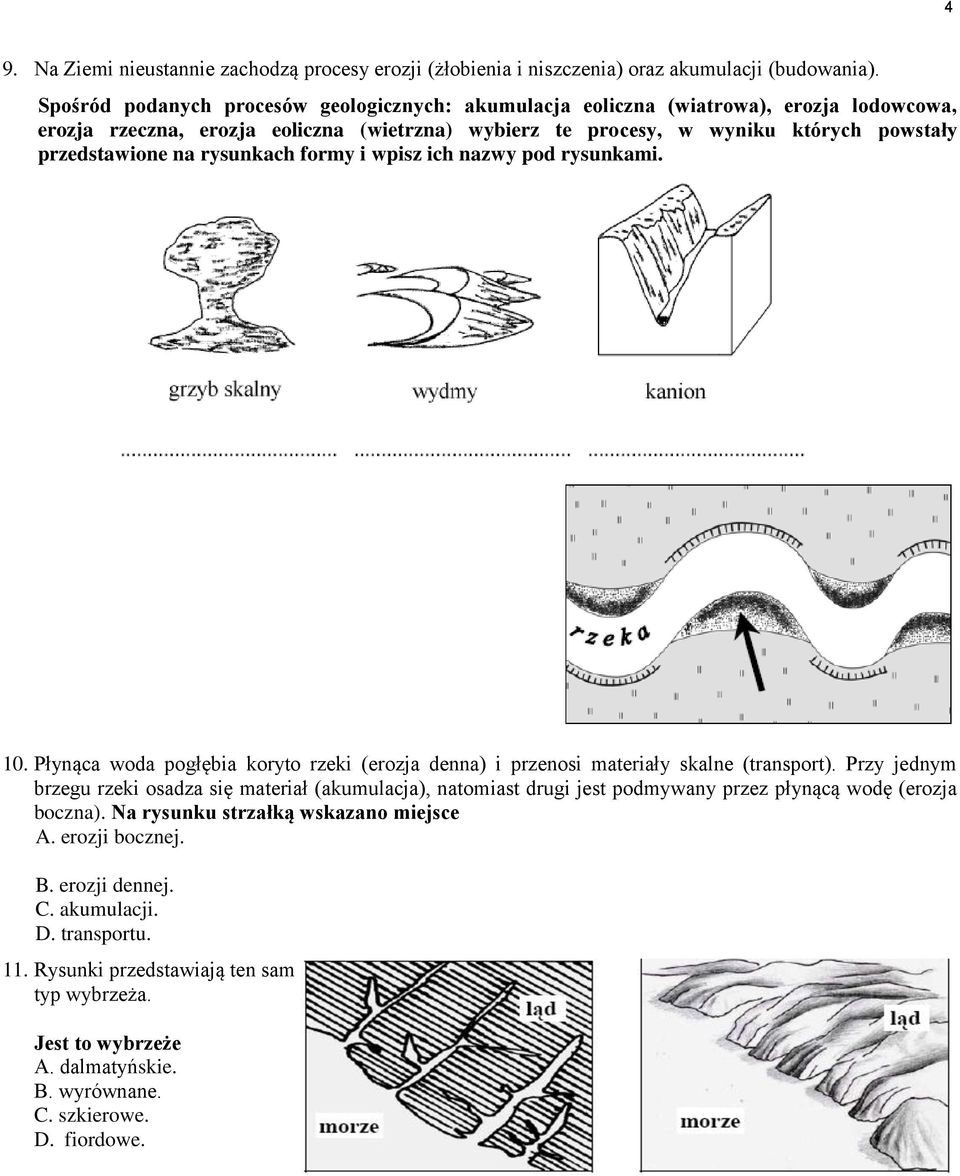 Zagłębienie W Ziemi Ukształtowane Przez Płynącą Wodę Egzamin gimnazjalny. zbiór zadań z geografii - PDF Darmowe pobieranie