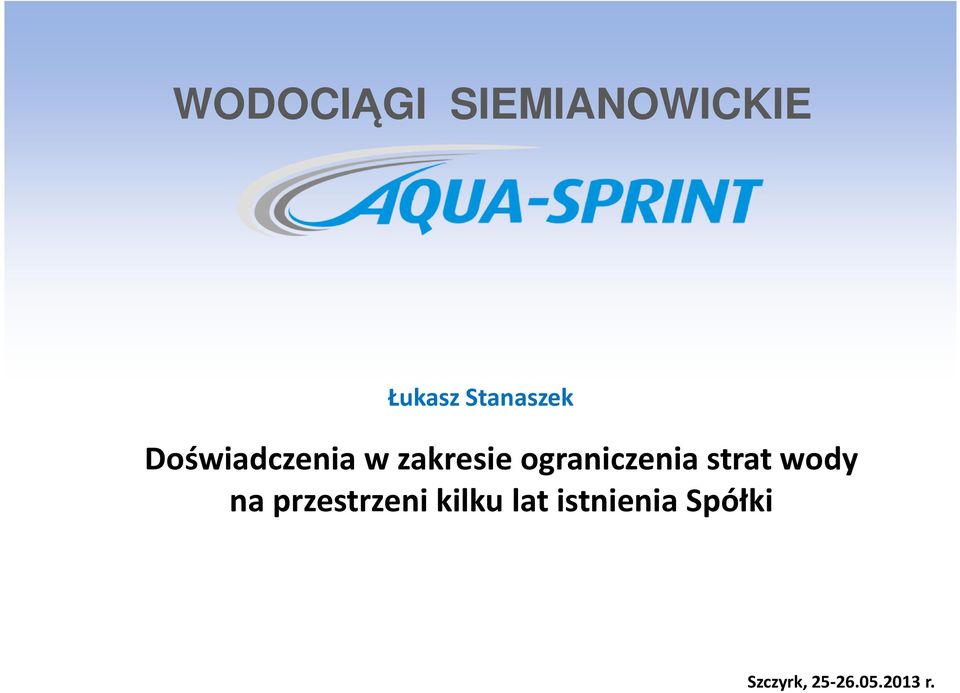 ograniczenia strat wody na przestrzeni