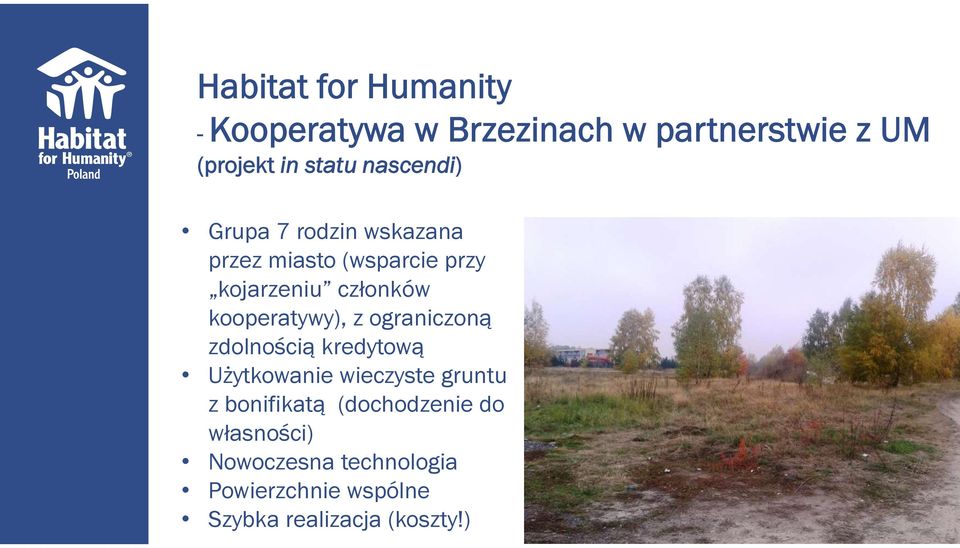 kooperatywy), z ograniczoną zdolnością kredytową Użytkowanie wieczyste gruntu z