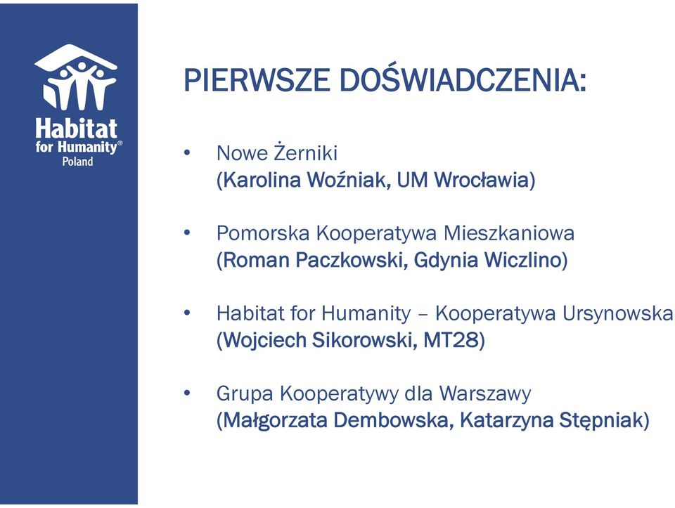 Habitat for Humanity Kooperatywa Ursynowska (Wojciech Sikorowski, MT28)
