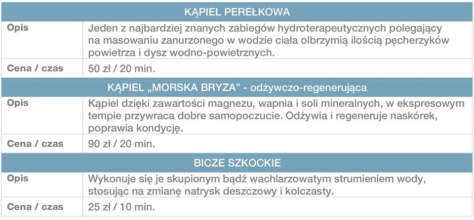 KĄPIEL MORSKA BRYZA - odżywczo-regenerująca Kąpiel dzięki zawartości magnezu, wapnia i soli mineralnych, w ekspresowym tempie przywraca dobre