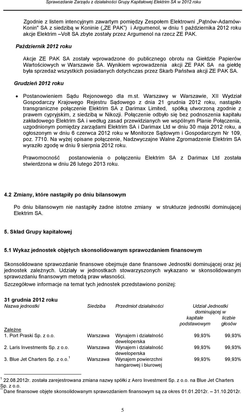 Wynikiem wprowadzenia akcji ZE PAK SA na giełdę była sprzedaż wszystk