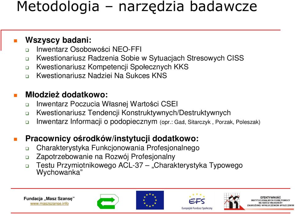 Konstruktywnych/Destruktywnych Inwentarz Informacji o podopiecznym (opr.