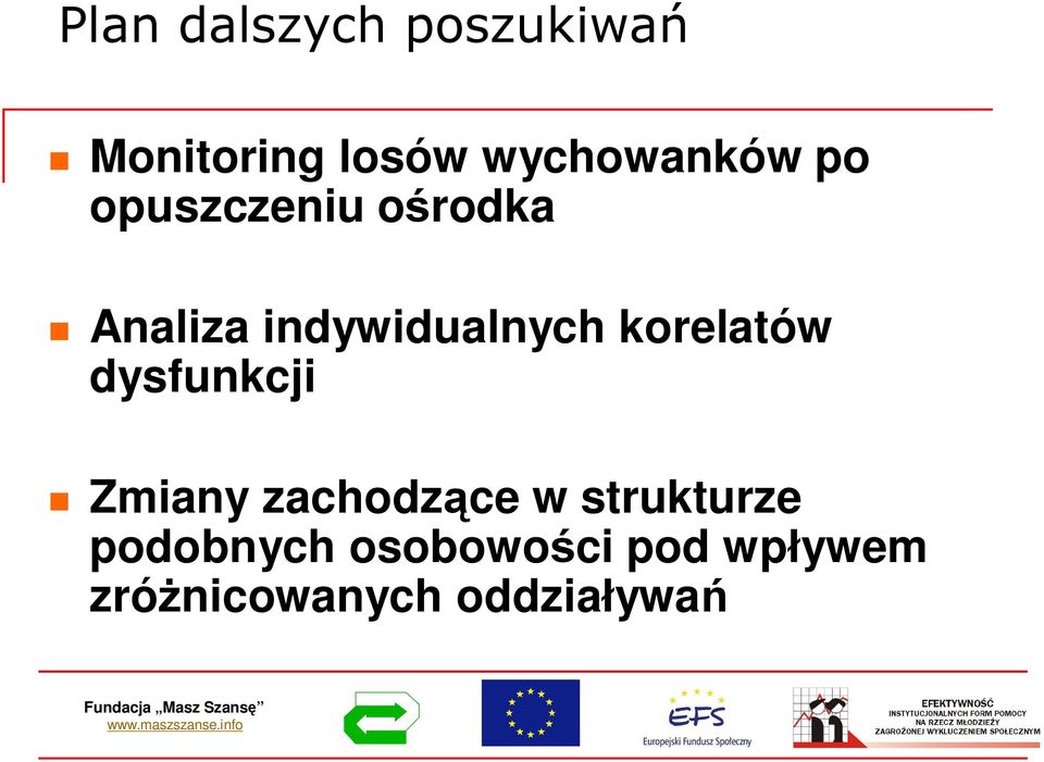 indywidualnych korelatów dysfunkcji Zmiany