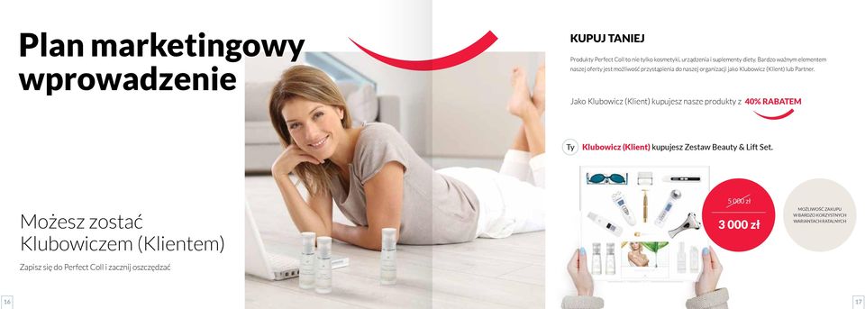 Jako Klubowicz (Klient) kupujesz nasze produkty z 40% RABATEM Ty Klubowicz (Klient) kupujesz Zestaw Beauty & Lift Set.