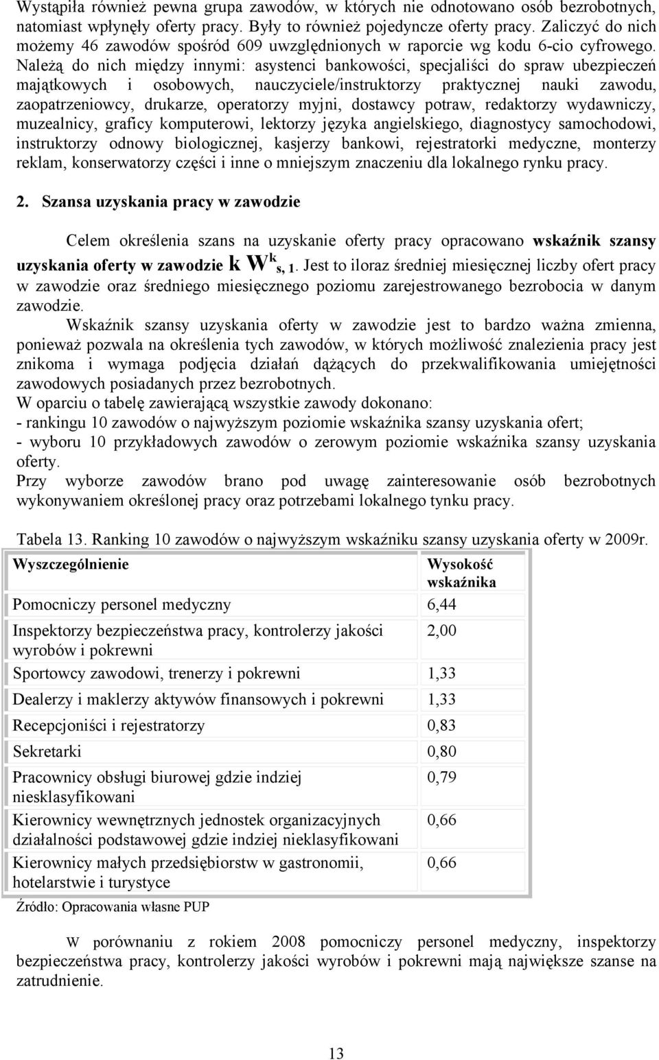 Należą do nich między innymi: asystenci bankowości, specjaliści do spraw ubezpieczeń majątkowych i osobowych, nauczyciele/instruktorzy praktycznej nauki zawodu, zaopatrzeniowcy, drukarze, operatorzy